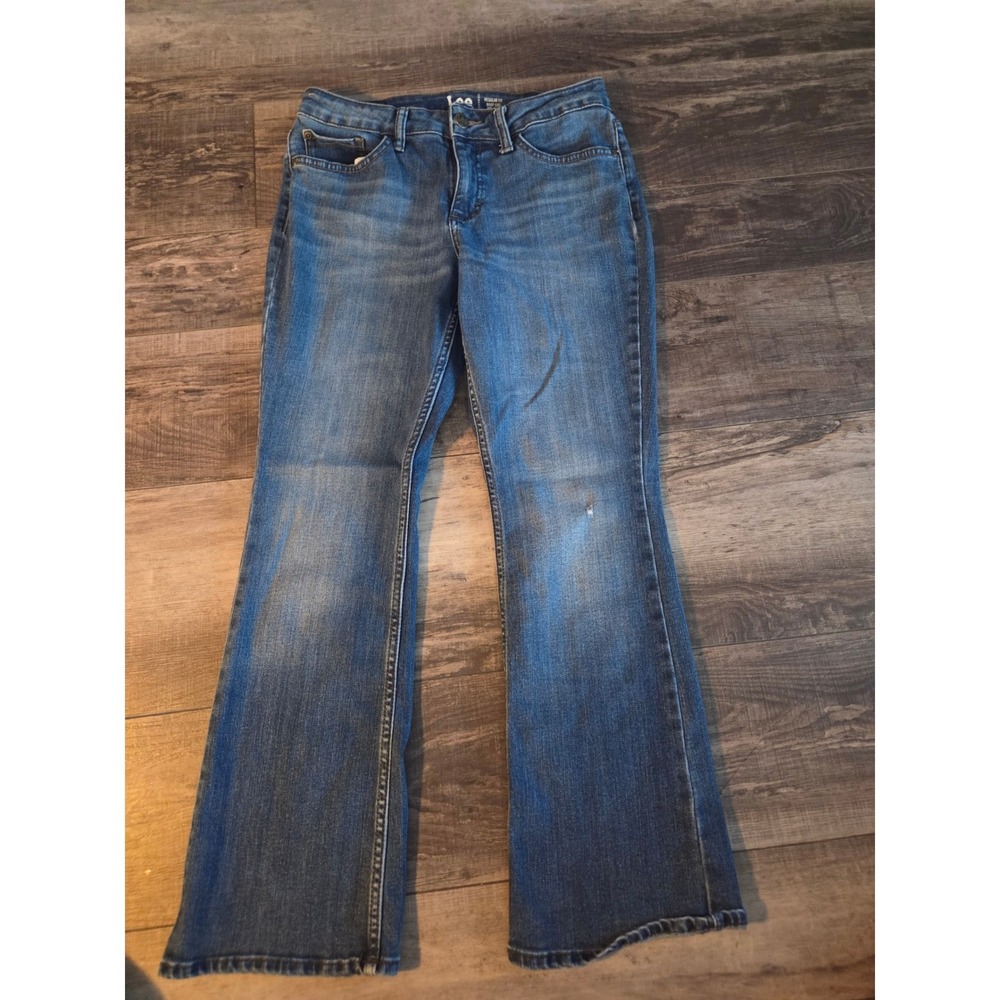 Vintage Lee Regular Fit Boot Cut Mid Rise Jeans Blue Denim 6P 1CMBEW7 Womans